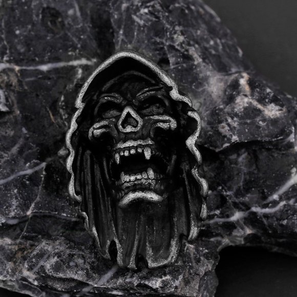 ❤️Stainless Steel Silver Skull Pendant Necklace for Men/Women, GP1231003 - Picture 9 of 11